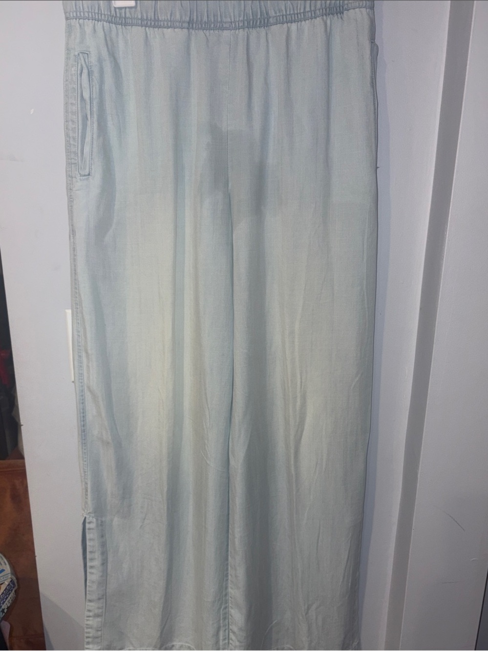 NEW Light Blue Casual Elastic-Waist Pants Super Soft!